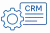 Icono de engranajes interconectados, representando integración con CRMs